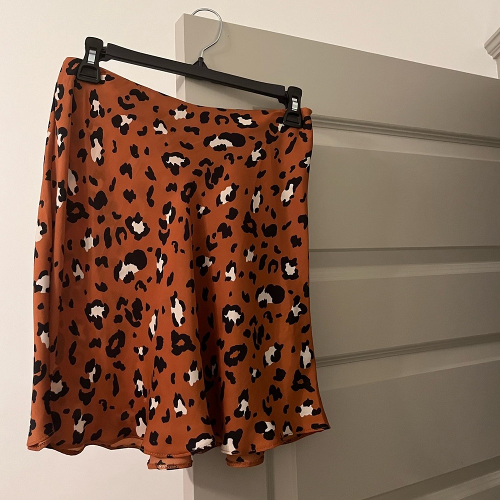 Urban outfitters cheetah satin skirt